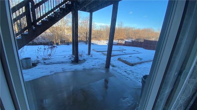 view of snowy yard