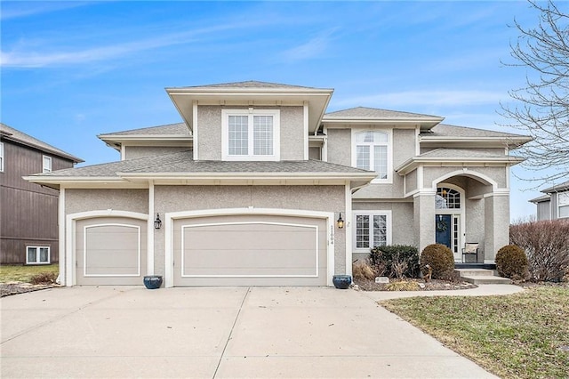 view of front of home featuring a garage