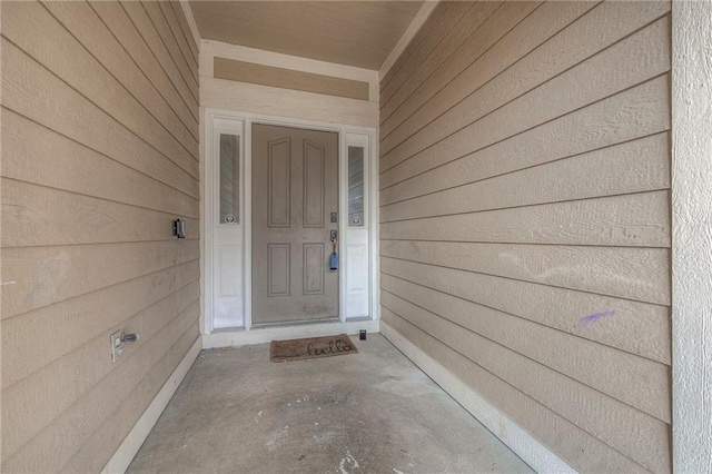 view of doorway to property