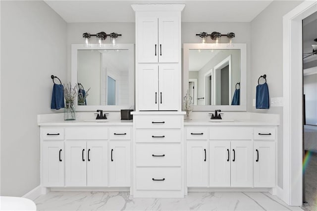 bathroom with vanity