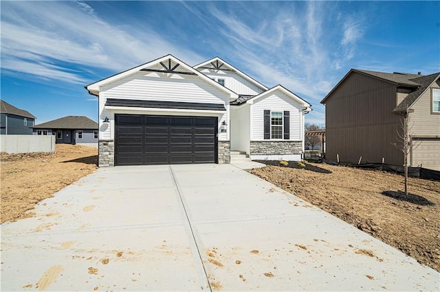 view of front of house featuring a garage