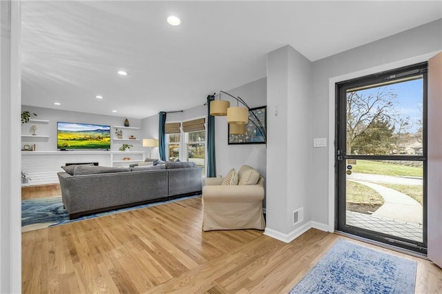 foyer featuring light hardwood / wood-style floors