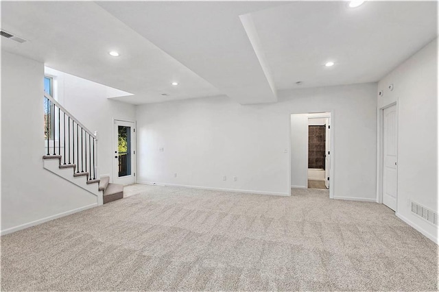 interior space with light colored carpet