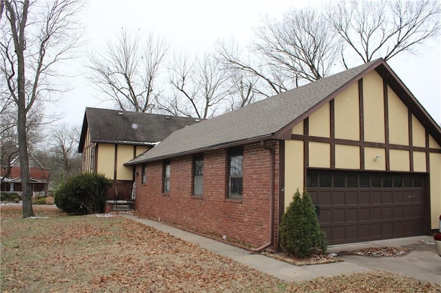 view of home's exterior with a garage