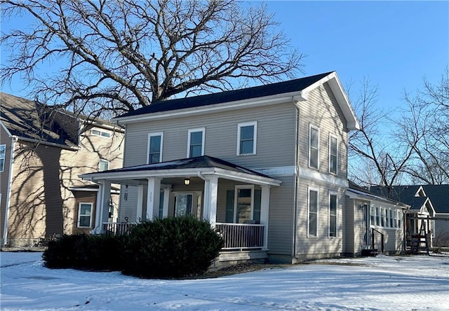 view of front of house with covered porch