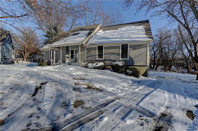 view of front of home