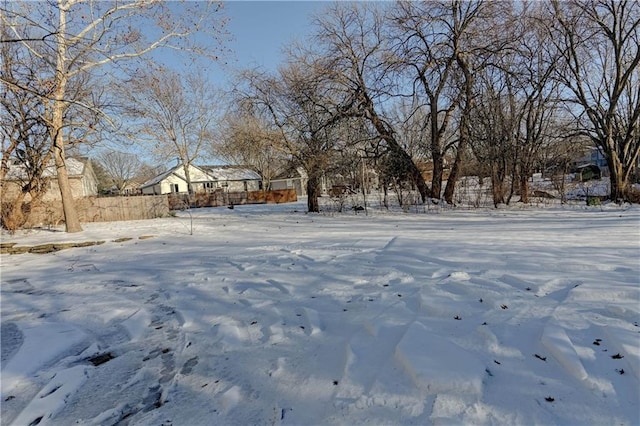 view of snowy yard