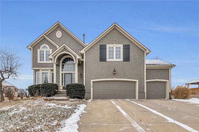 front facade featuring a garage