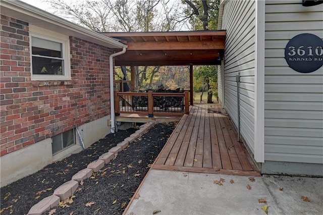 view of wooden terrace