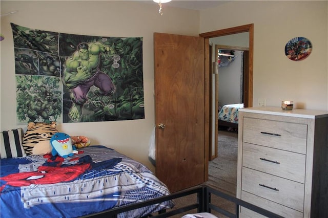view of carpeted bedroom