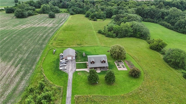 bird's eye view featuring a rural view