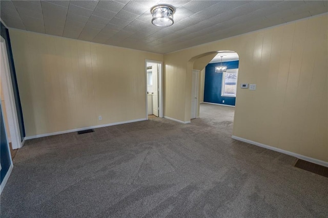 empty room with carpet floors