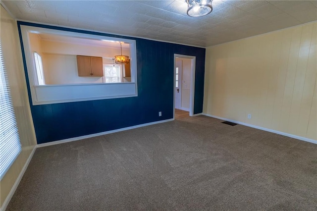 view of carpeted empty room