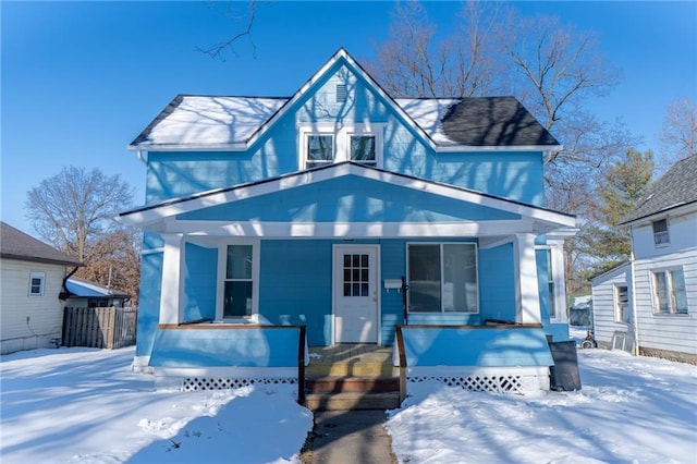 view of front of home with a porch