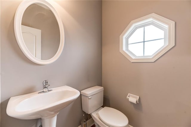 bathroom featuring toilet and sink