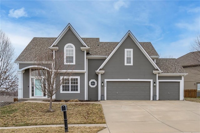 front of property featuring a garage