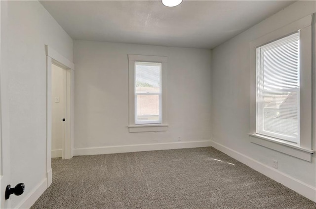 view of carpeted spare room