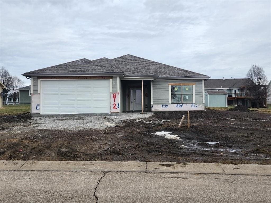 view of front of home featuring a garage