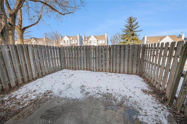 view of snowy yard