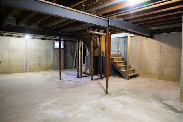 view of basement