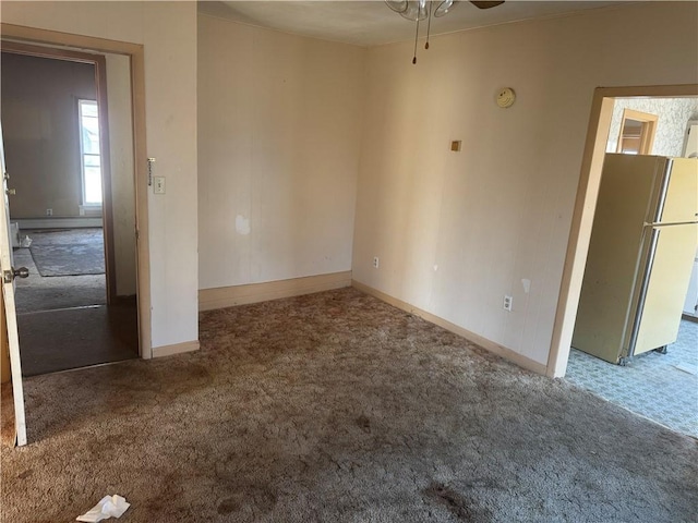 view of carpeted empty room