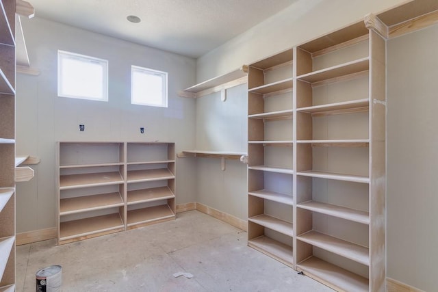 view of walk in closet