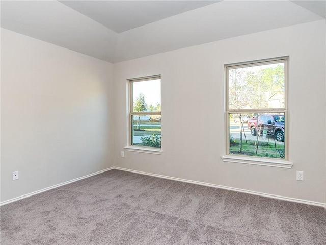 unfurnished room featuring carpet