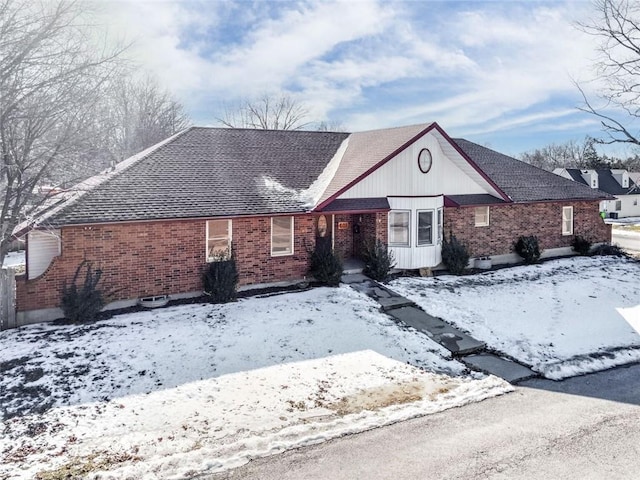 view of single story home