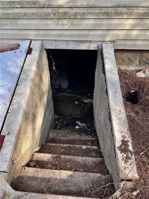 view of storm shelter