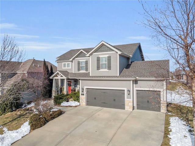 view of front of home featuring a garage