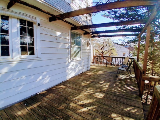 view of wooden terrace