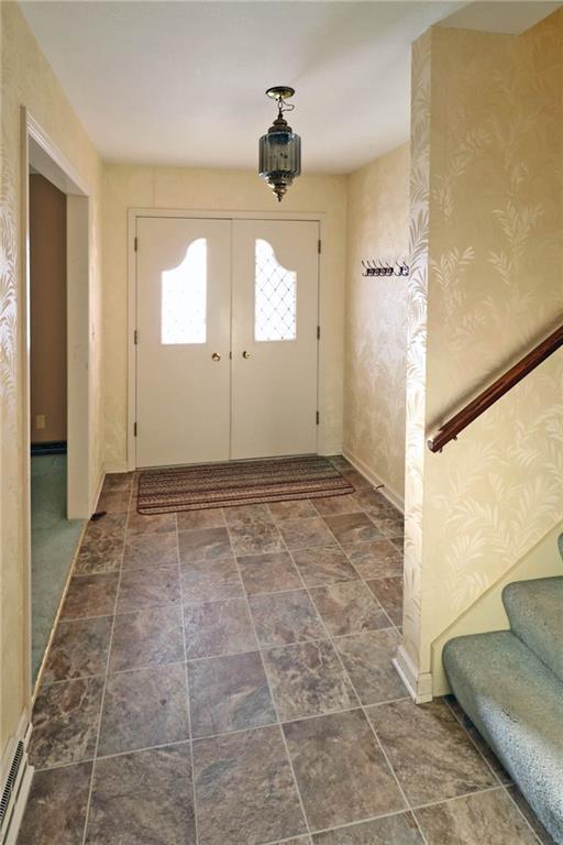 foyer entrance with french doors