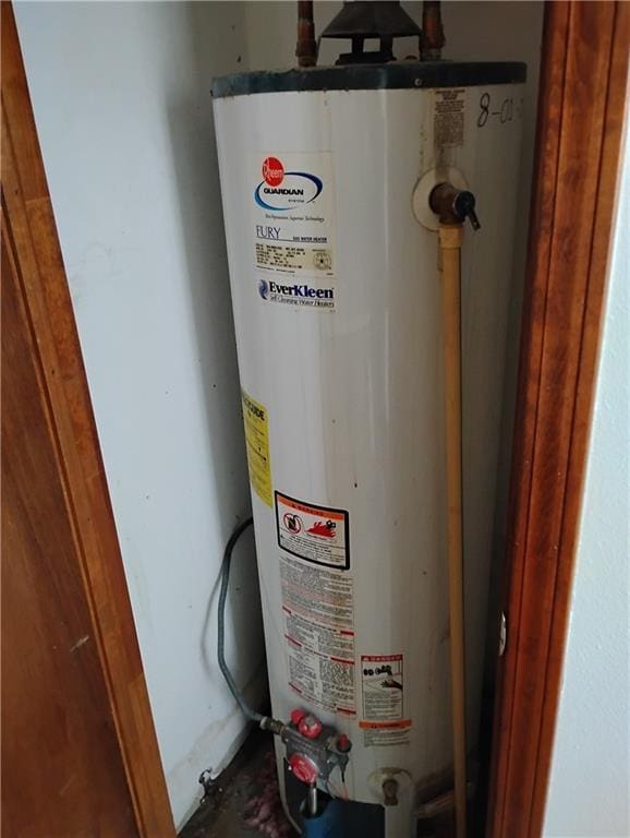 utilities featuring gas water heater