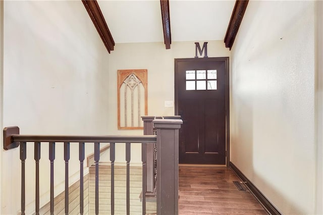 foyer featuring dark hardwood / wood-style flooring