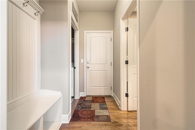 mudroom featuring hardwood / wood-style flooring