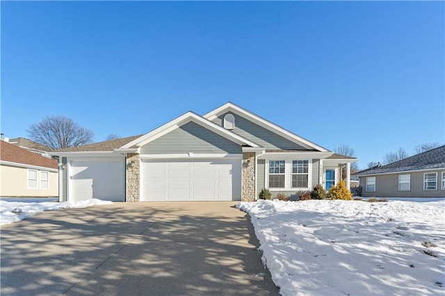 view of front of home featuring a garage