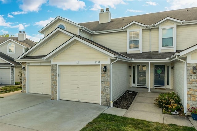 view of front of home featuring a garage