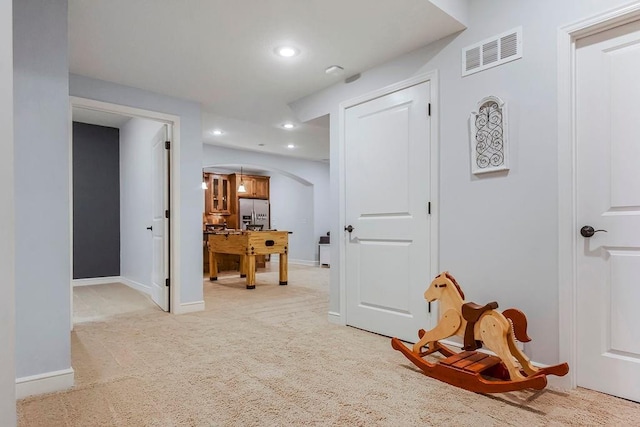 playroom featuring carpet floors