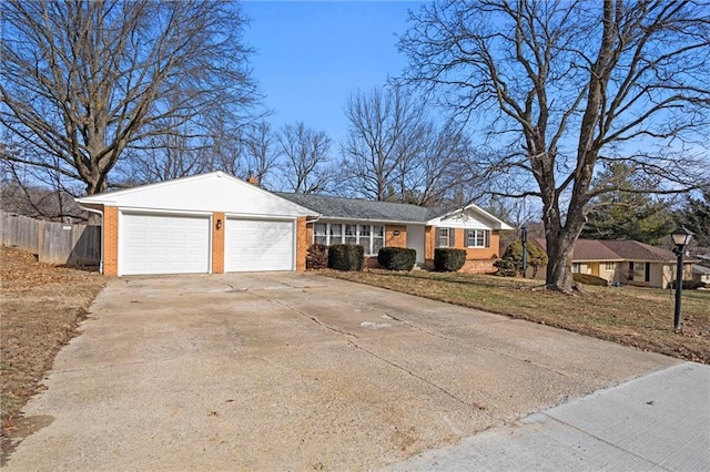 single story home featuring a garage