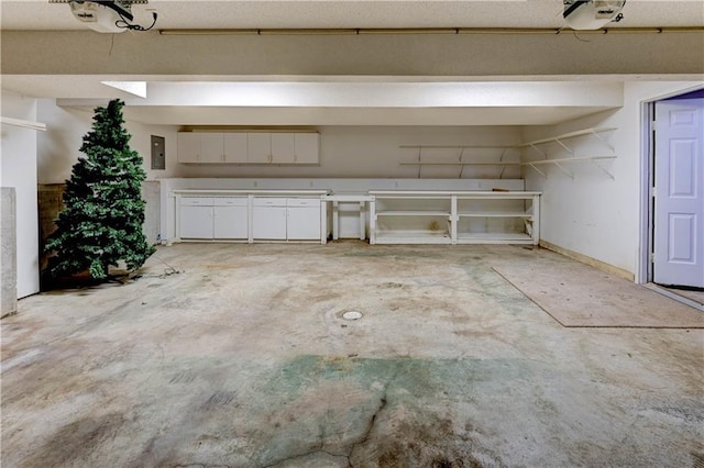 828 SW Harvest Dr, Grain Valley, MO 64029 - garage with electric panel and a garage door opener
