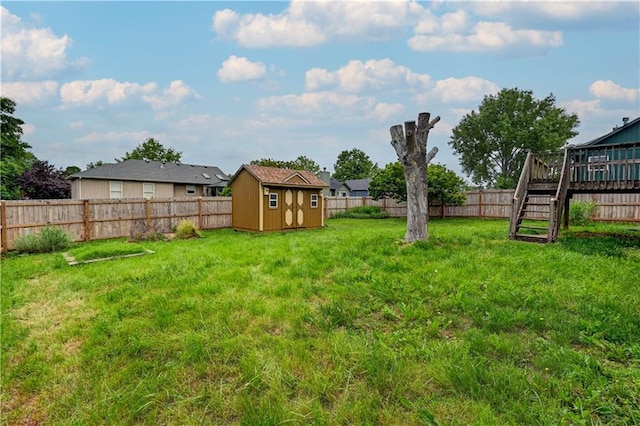 828 SW Harvest Dr, Grain Valley, MO 64029 - view of yard featuring stairs and a deck