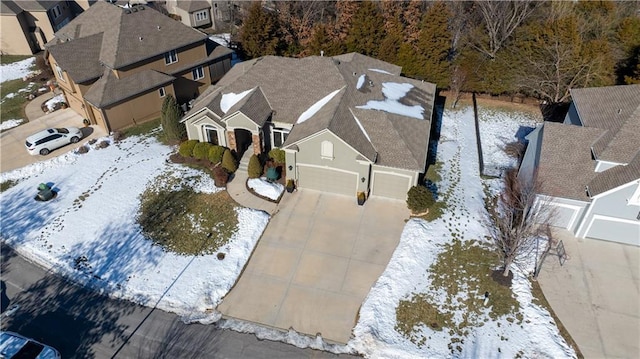 view of snowy aerial view