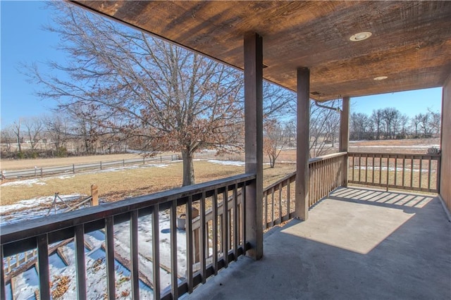 balcony with a rural view