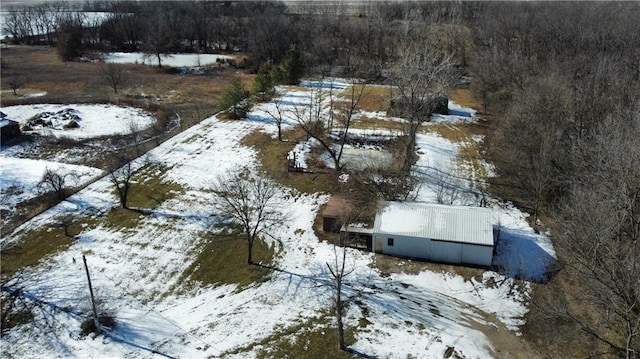 view of snowy aerial view