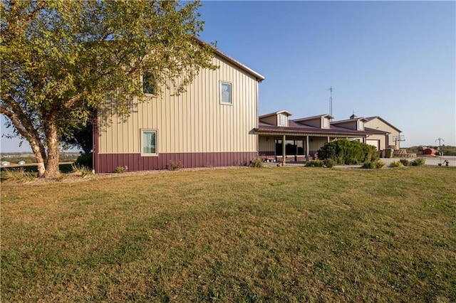 exterior space with a lawn