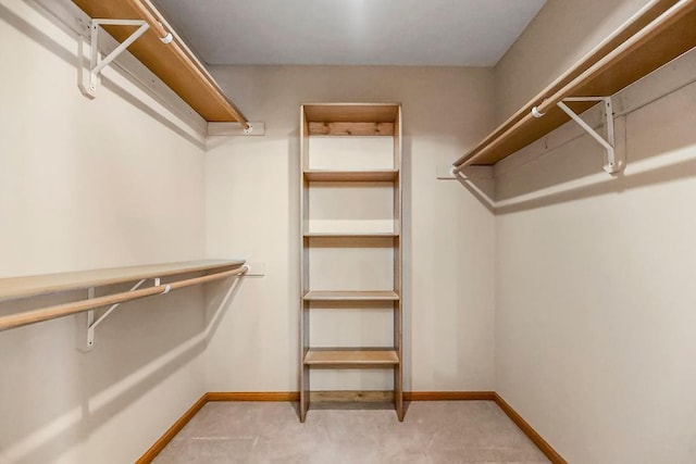 view of walk in closet