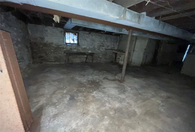 view of basement