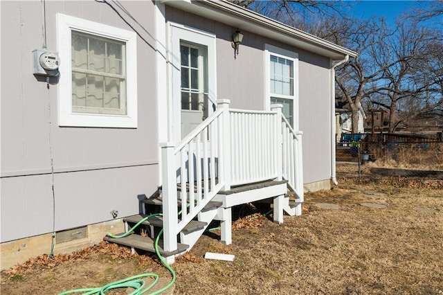 view of doorway to property