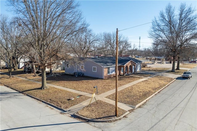 view of single story home