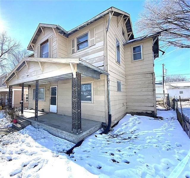 exterior space with a porch